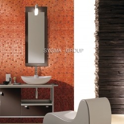chuveiro chão de mosaico e paredes Alliage Orange