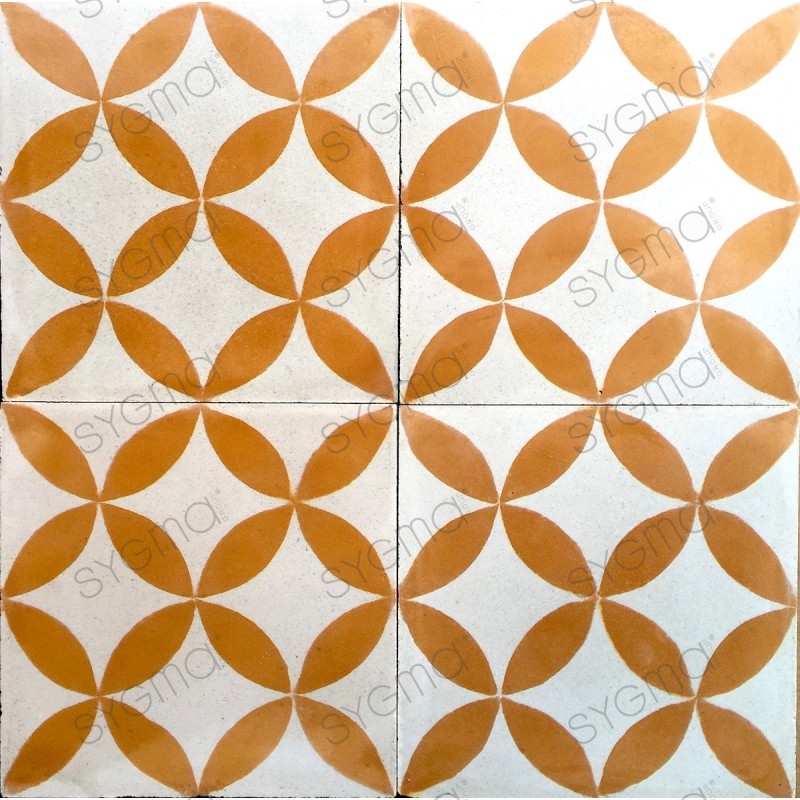 Zementfliesen für Wand und Boden der Sampa-orange