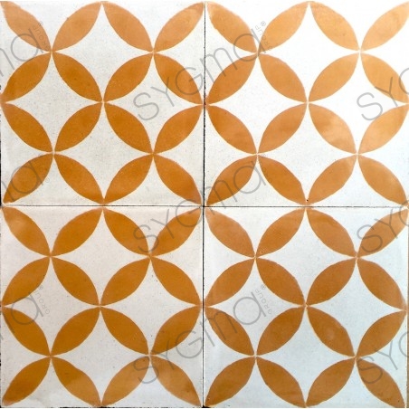 mosaico hidráulico para suelo y pared sampa-orange