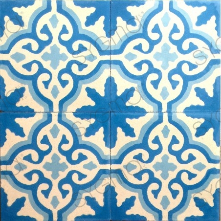 cimento de verdade azulejo para banheiro e cozinha flore-bleu