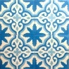 verdadero mosaico cemento para baño y cocina flore-bleu