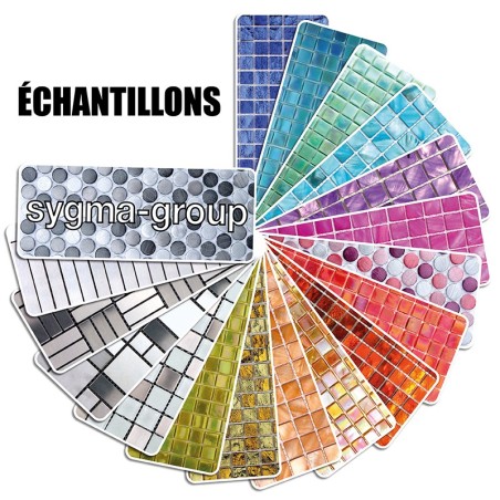 echantillon mosaique inox verre pierre aluminium