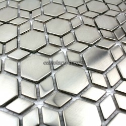 mosaico in acciaio inox per la parete della cucina mi-bri150