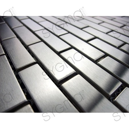 campione mosaico di acciaio per doccia brick 48