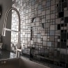Glossy matte stainless steel black tile for kitchen Backsplash model ESKA