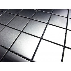 sample of stainless steel mosaic floor shower splashback regular 30