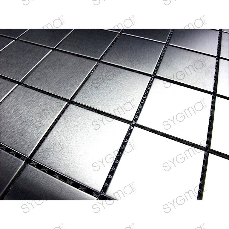 sample of stainless steel mosaic floor shower splashback regular 30