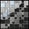Glossy matte stainless steel black tile for kitchen Backsplash model ESKA