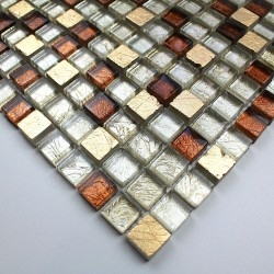 mosaico de vidro e pedra para o banheiro Otika