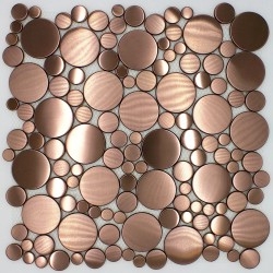 Steel tiles floor copper for ground and wall loop-cuivre