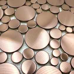 Baldosas de acero cobre para suelo y pared Focus Cuivre