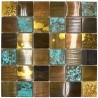 Baldosas acero inoxidable broncea mosaico cobre pared cocina y sala de baño velvet