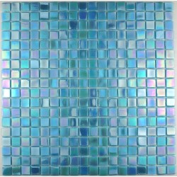 mosaico muestra suelo y pared de vidrio modelo mv-rainbowazur