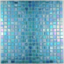 mosaico muestra suelo y pared de vidrio modelo mv-rainbowazur