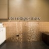 Mosaico de aço inoxidável para cozinha e banheiro cor cobre modelo FUSION CUIVRE