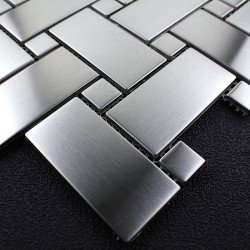 Edelstahl mosaik fliesen metal Küche und Bad mi-com