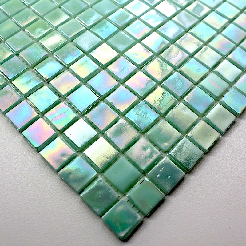 campione mosaico pasta di vetro pavimento e parete mv-rainbow-vert