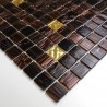 amostra de mosaico de vidro colar piso e parede mv-goldline-vog