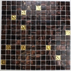 muestra suelo y pared mosaico azulejo de vidrio mv-goldline-vog