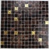 muestra suelo y pared mosaico azulejo de vidrio mv-goldline-vog