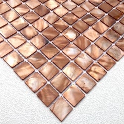 tile and mosaic in mother of pearl for bathroom and shower odyssee-marron