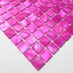 mosaic tile in mother of pearl for bathroom and shower Nacarat Rose