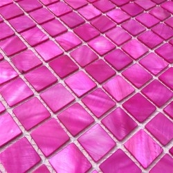 mosaic tile in mother of pearl for bathroom and shower Nacarat Rose
