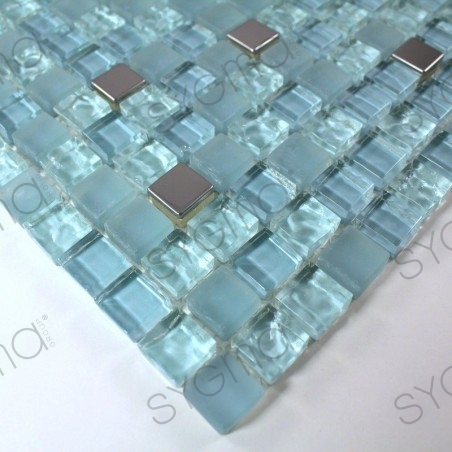 muestra de mosaico de vidrio Baño y ducha mv-harris-bleu