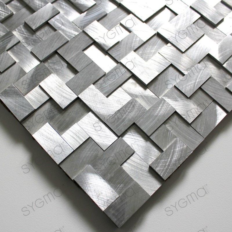 sample of tiling and mosaic in aluminum metal alu-konik
