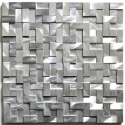 amostra de azulejos e mosaicos em alumínio metal alu-konik