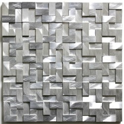 echantillon de carrelage et mosaique en metal aluminium alu-konik