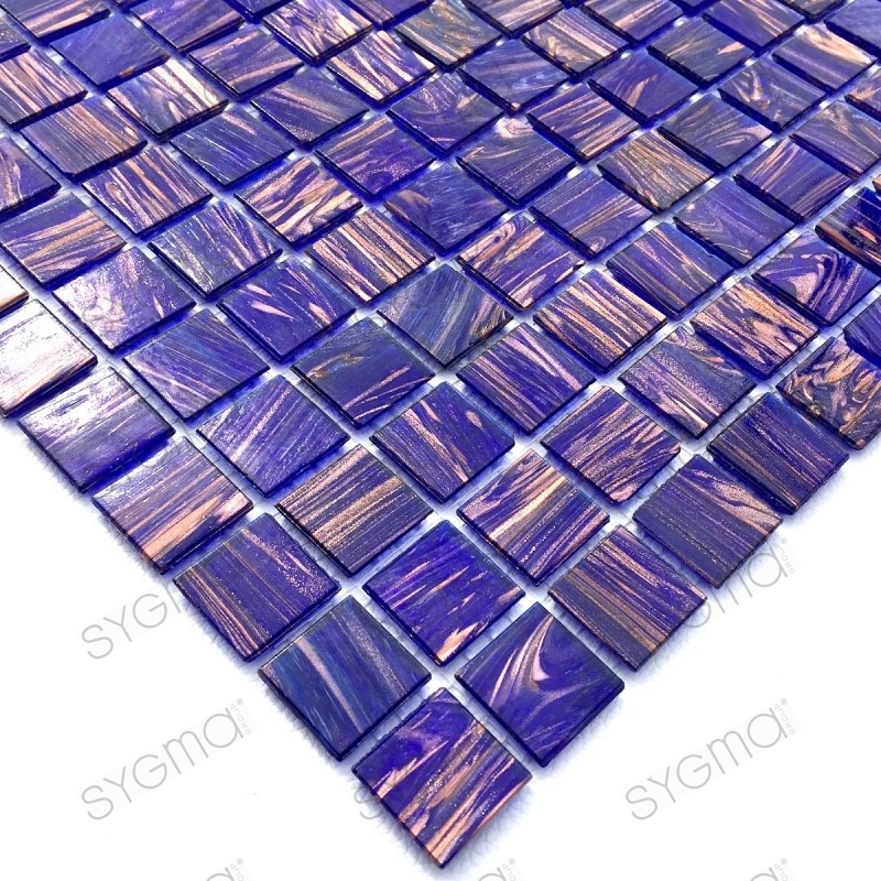 muestra suelo y pared mosaico azulejo de vidrio mv-vitro-violet