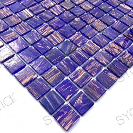 amostra de mosaico de vidro colar piso e parede mv-vitro-violet