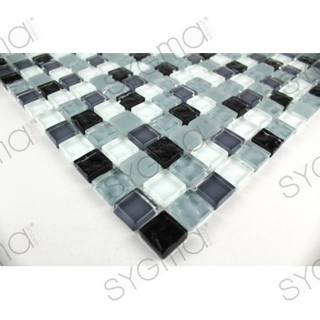 campione mosaico di vetro bagno e doccia opus-noir