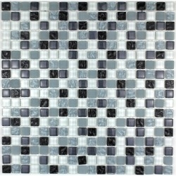 amostra mosaico de vidro banheiro e chuveiro em mosaico opus-noir