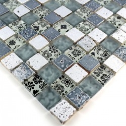 muestra mosaico de piedra y vidrio modelo vp-milla