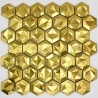 Mosaikstahl gefliestes Metall für Küchenwand und Badezimmer Kamin Gold