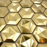 mosaic steel tiled metal for kitchen wall and bathroom Kami Gold