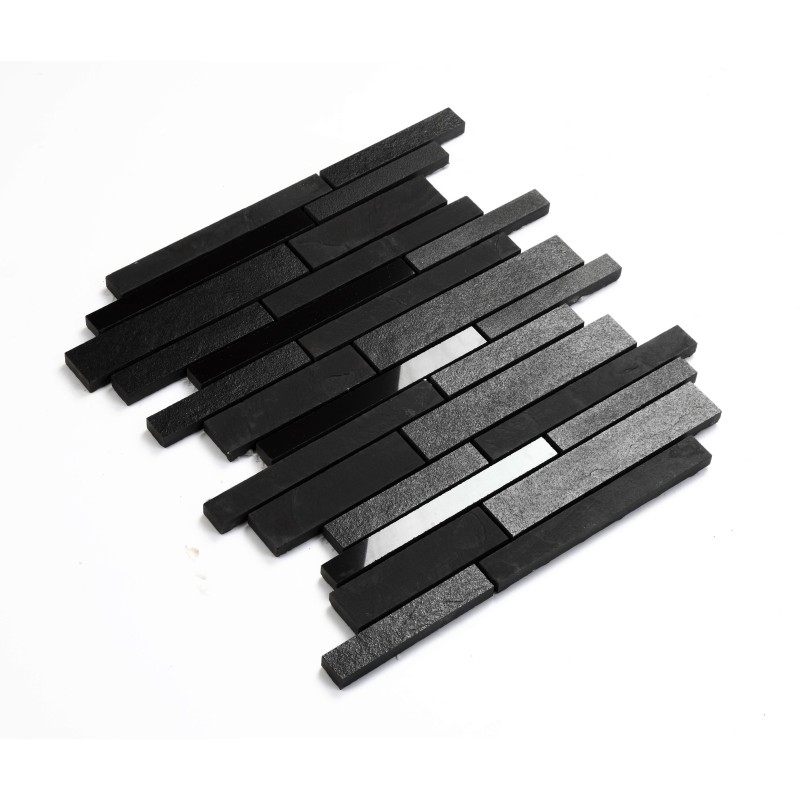 mosaic tile for wall black ceramic kitchen mp-hooper