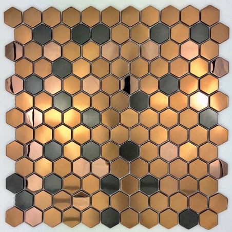 Baldosa hexagonal de acero inoxidable para piso y pared baño y cocina
