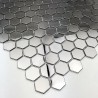 mosaico de metal hexagonal espelho e escovado parede e cozinha chão in-yuri