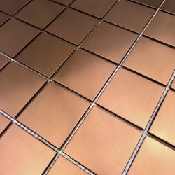 Baldosa de acero color cobre para pared de modelo PARKER CUIVRE
