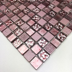 piastrelle di vetro mosaico e pietra Alliage Rose