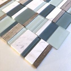 Azulejo blanco piso y pared de malla mosaico baño mvp-icing