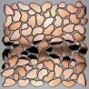 pebble tile copper steel for floor and wall shower and bathroom syrus cuivre mix
