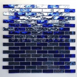 Mosaikfliese für Badezimmerwand und Küche Modell LUMINOSA BLEU