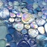 Pebble glass mosaic for wall and floor bathroom Kashan