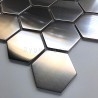 Mosaico hexagonal de metal acero cocina suelo y pared Kiel