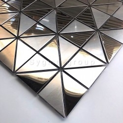 carrelage inox miroir mosaique en acier inoxydable pour mur modele KUBU
