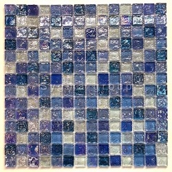 mosaico de vidrio para pared y suelo Arezo Cyan